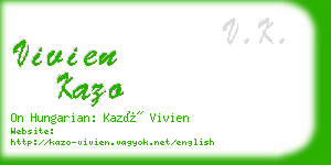 vivien kazo business card